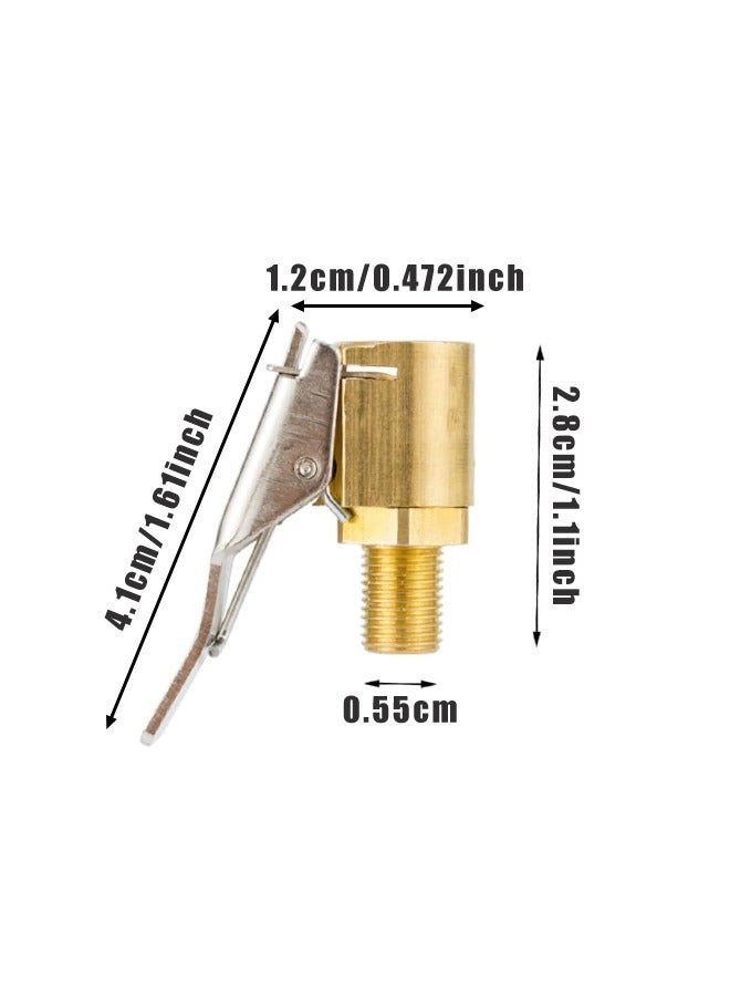 4pcs Car Tire Air Chuck Brass Open End Valves Air Pump Clips Tire Valve for Car Pump - Image 2